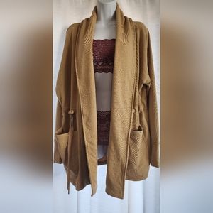 Knox Rose Khaki Open Front Cardigan
